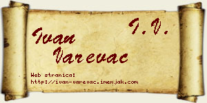 Ivan Varevac vizit kartica